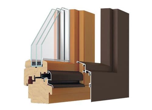 Конструкция дерево-алюминиевого окна